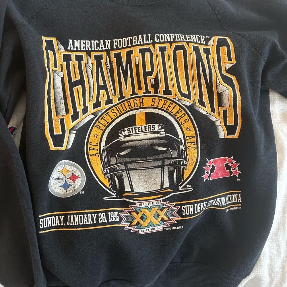 Black Steelers Vintage Champion Sweatshirt